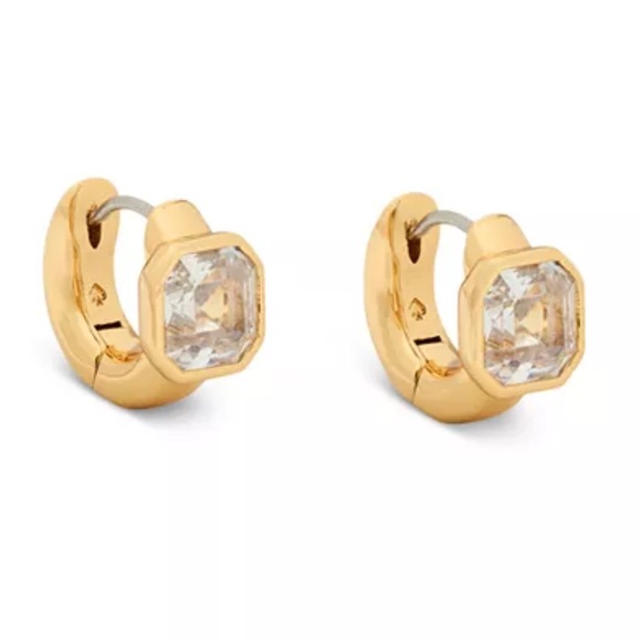 kate spade Jewelry - $58 Kate Spade Keep Sparkling Asscher Huggie Earrings